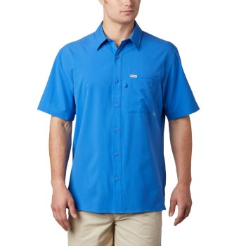 Columbia Muške Košulje - PFG Zero Rules Woven Short Sleeve Plave | EMPG-29653